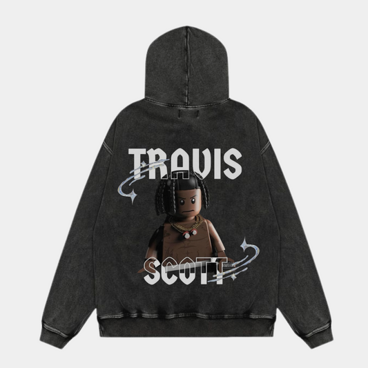 TRAVIS SCOTT OVERSIZED ACID WASH HOODIE