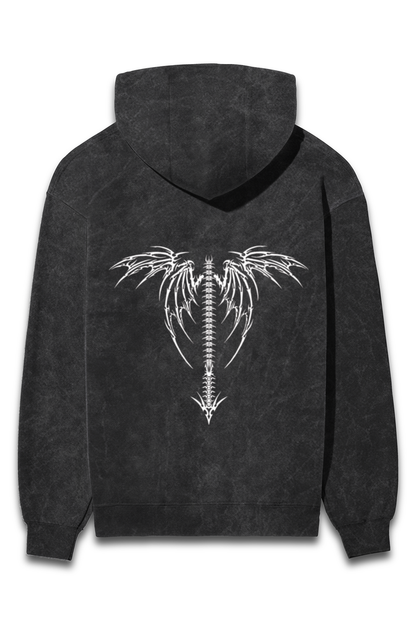 METALLIC ACID WASH HOODIE