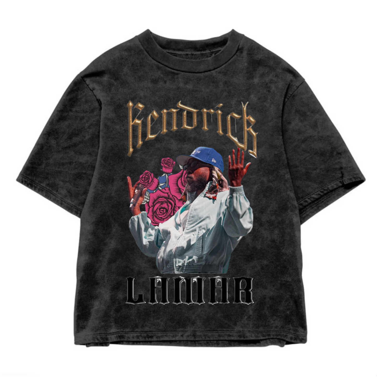 KENDRICK LAMAR ACID WASH OVERSIZED T-SHIRT