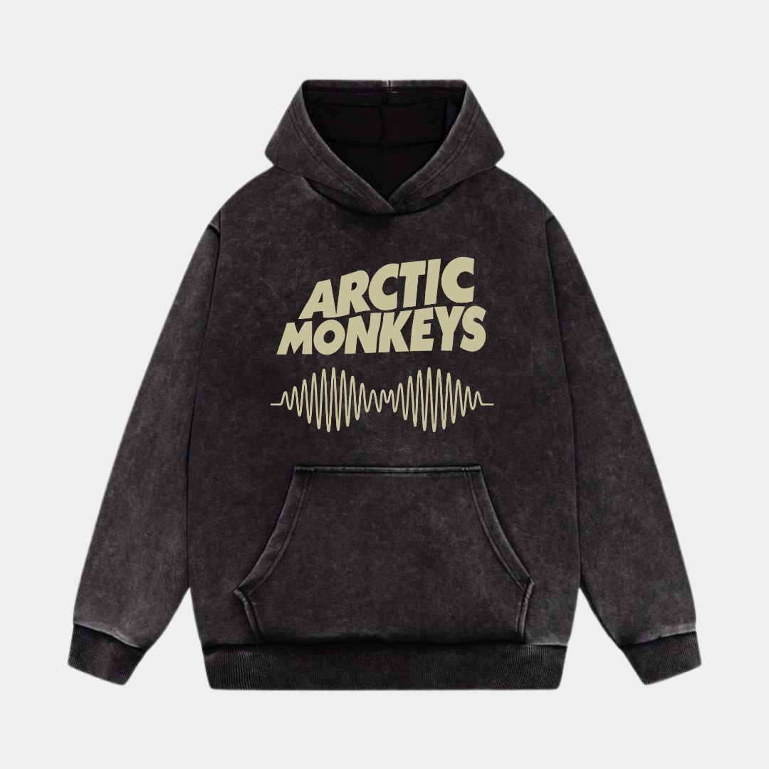 ARCTIC MONKEYS OVERSIZED ACID WASH HOODIE