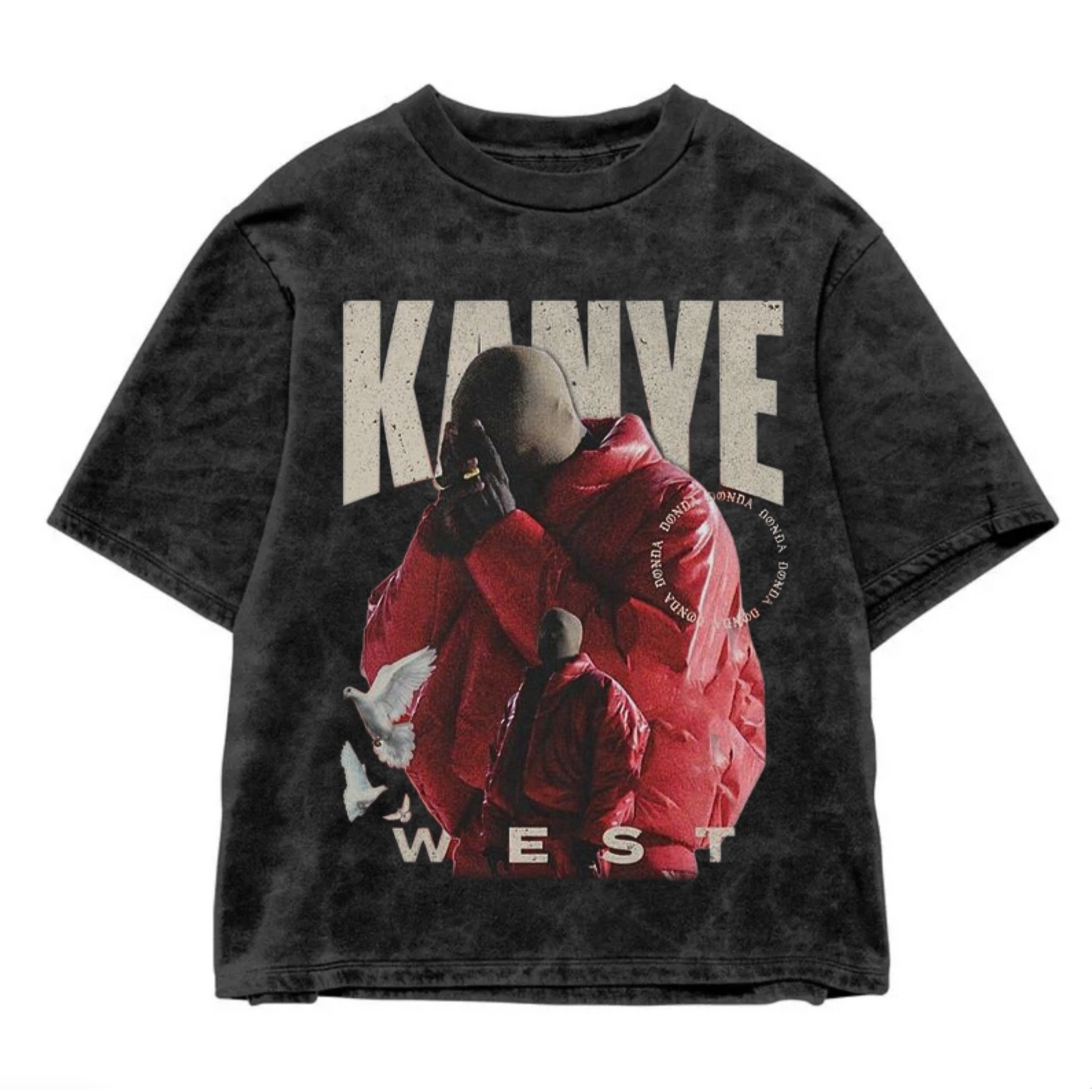 KANYE WEST ACID WASH OVERSIZED T-SHIRT