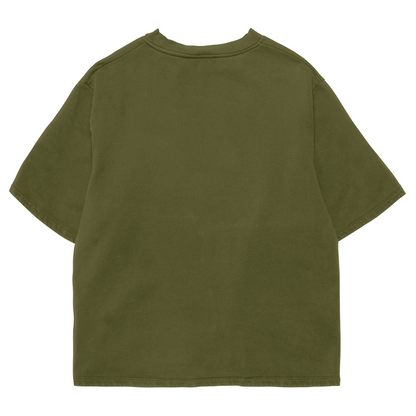 PLAIN OLIVE GREEN OVERSIZED T-SHIRT