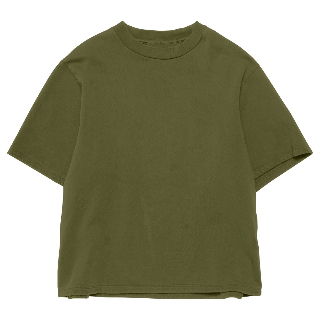 PLAIN OLIVE GREEN OVERSIZED T-SHIRT