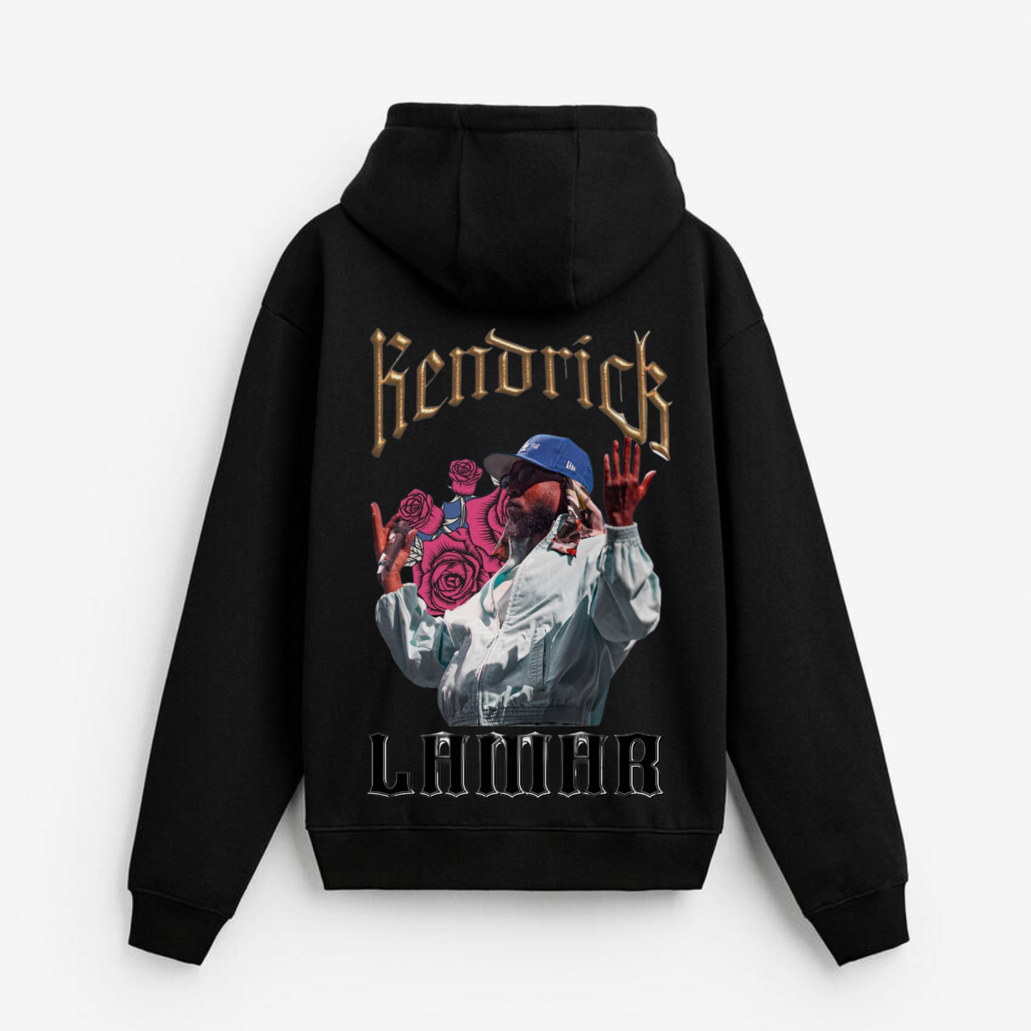 KENDRICK LAMAR OVERSIZED BLACK HOODIE