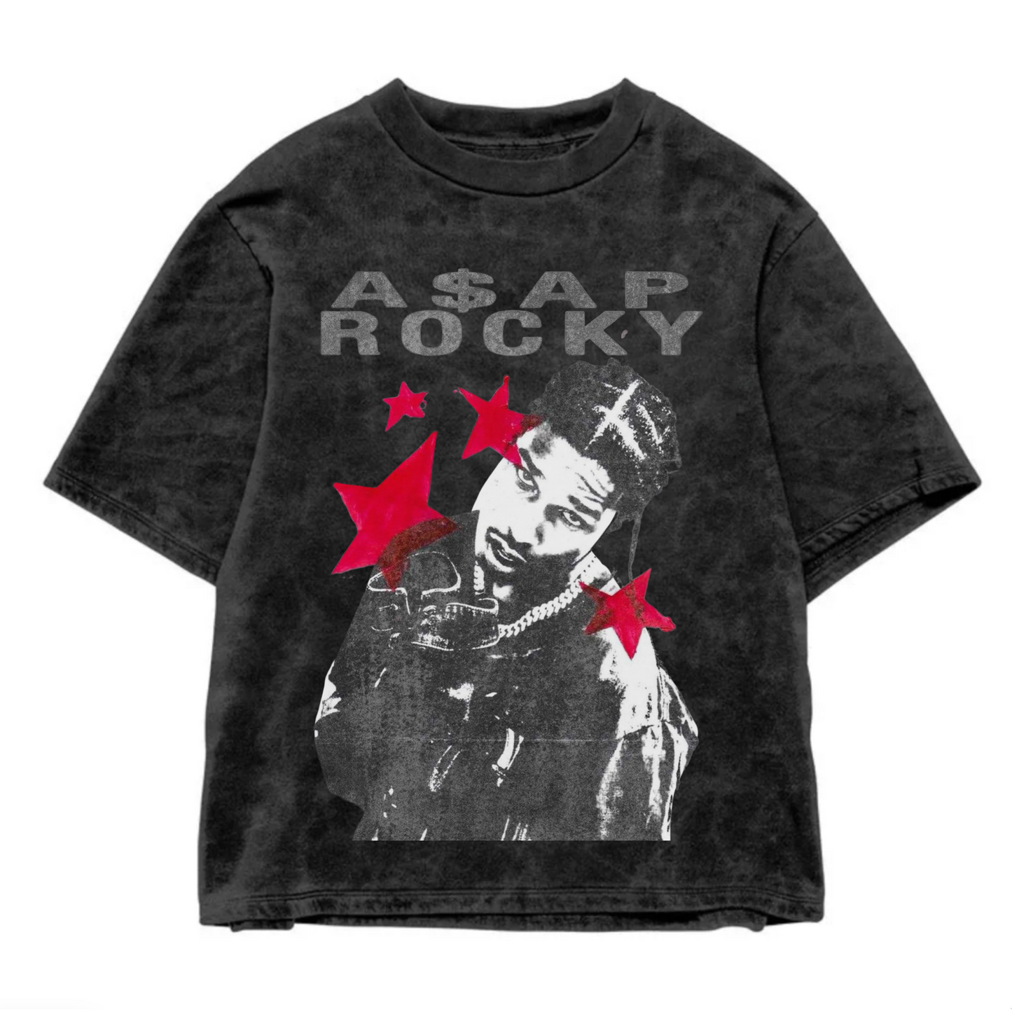 A$AP ROCKY ACID WASH OVERSIZED T-SHIRT