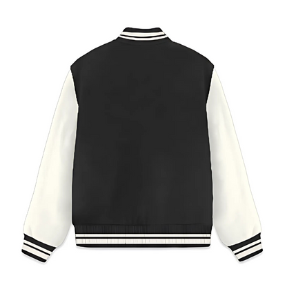 PLAIN BLACK VARSITY JACKET