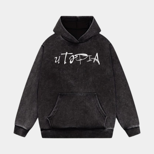 UTOPIA OVERSIZED ACID WASH HOODIE