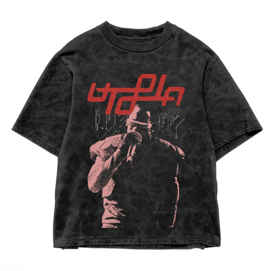 TRAVIS SCOTT UTOPIA ACID WASH OVERSIZED T-SHIRT