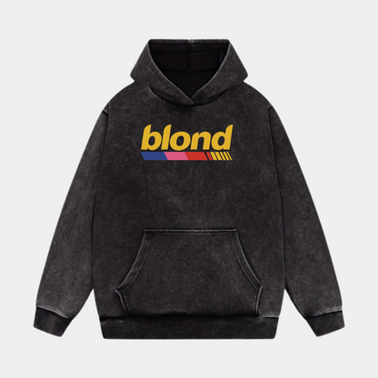 BLOND OVERSIZED ACID WASH HOODIE