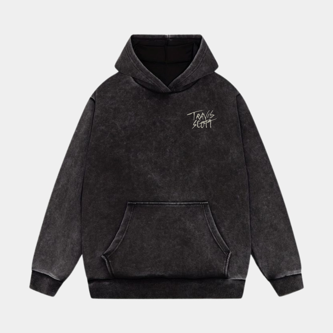 TRAVIS SCOTT OVERSIZED ACID WASH HOODIE