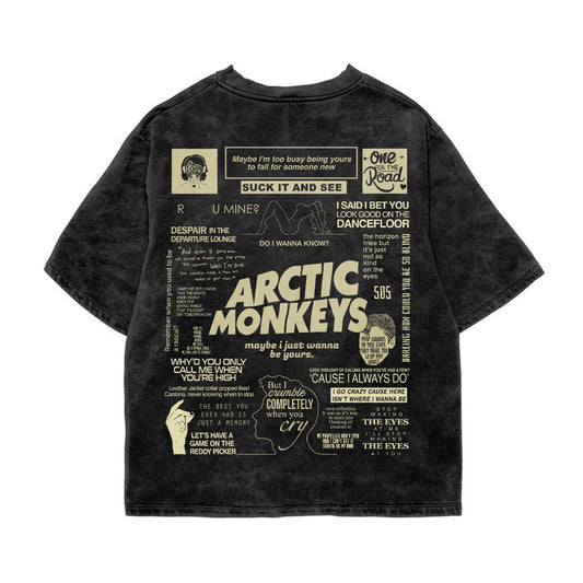 ARCTIC MONKEYS ACID WASH OVERSIZED T-SHIRT