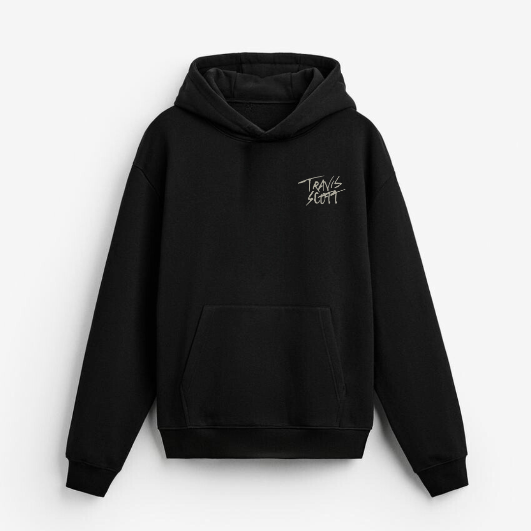 TRAVIS SCOTT OVERSIZED BLACK HOODIE