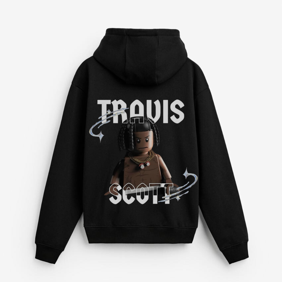 TRAVIS SCOTT OVERSIZED BLACK HOODIE