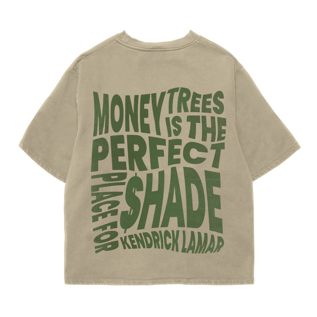 MONEY TREES BEIGE OVERSIZED T-SHIRT