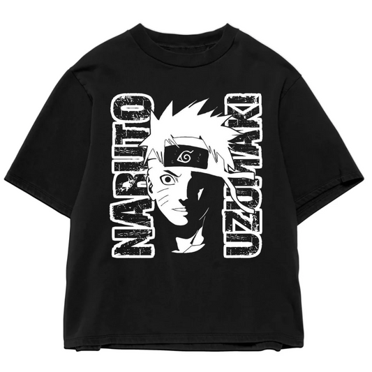 NARUTO UZUMAKI BLACK OVERSIZED T-SHIRT